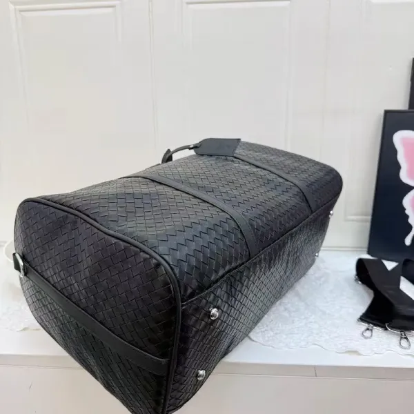 Prada Re-Nylon Crocodile-Embossed Duffle Bag Black - 5