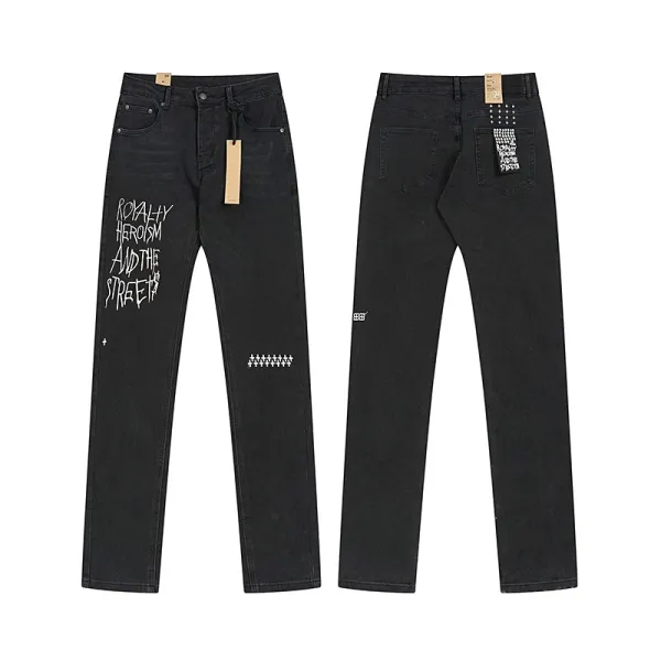Gallery Dept Royalty Heroism And The Streets Black Distressed Jeans - 1