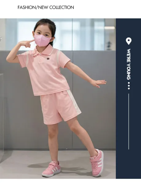 Design Navy Polo Shirt and Shorts Set with White Trim - 18