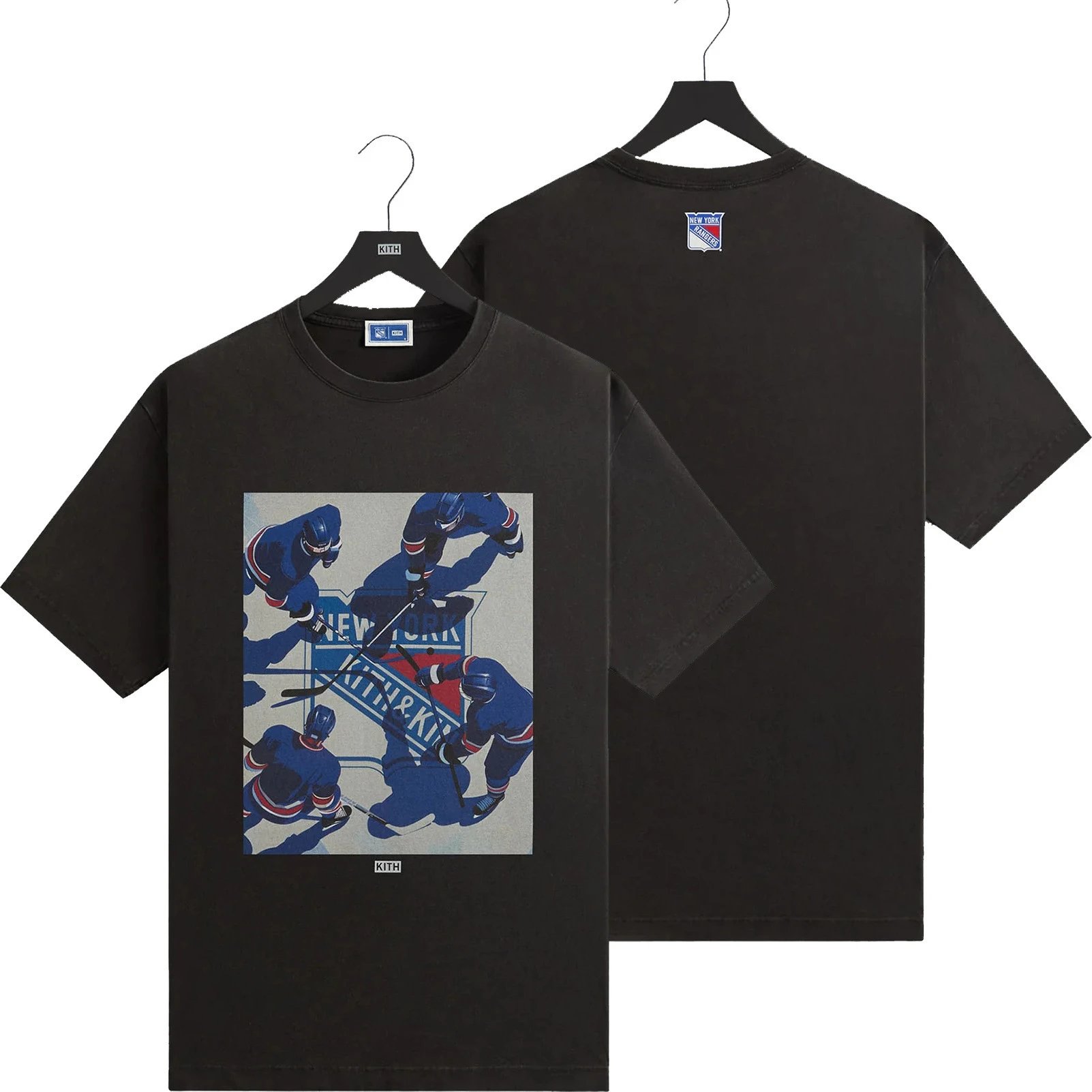 Kith x New York Rangers Hockey Graphic T-Shirt Black - 14