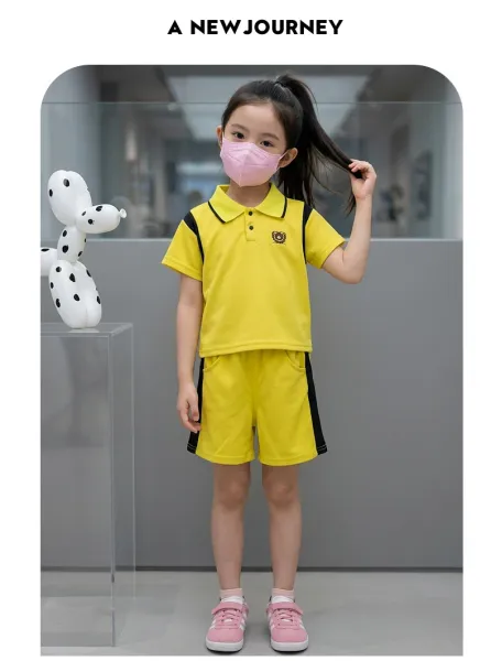 Design Navy Polo Shirt and Shorts Set with White Trim - 19