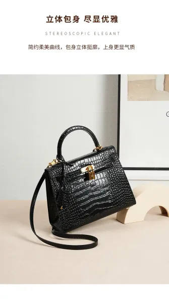 Hermès Kelly Mini Crocodile Gray Handbag - 23