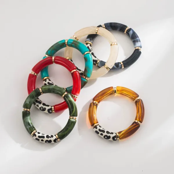 Design Studded Two-Tone Cuff Bracelet Gold Silver Jewelry - 39