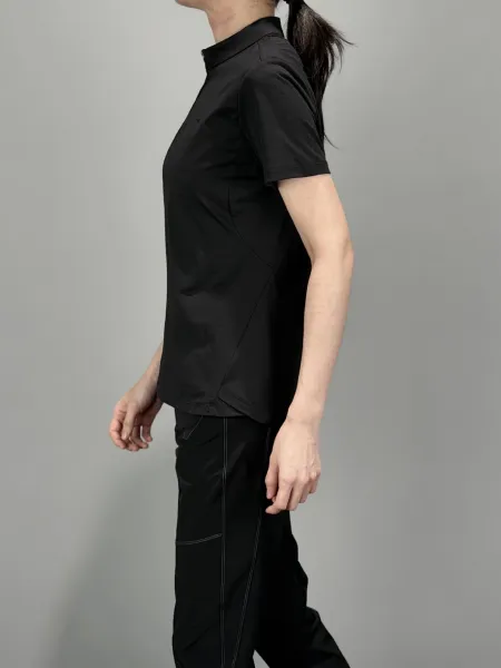 Arc'teryx Alpha LT Short-Sleeve Half-Zip Top Black Activewear - 6
