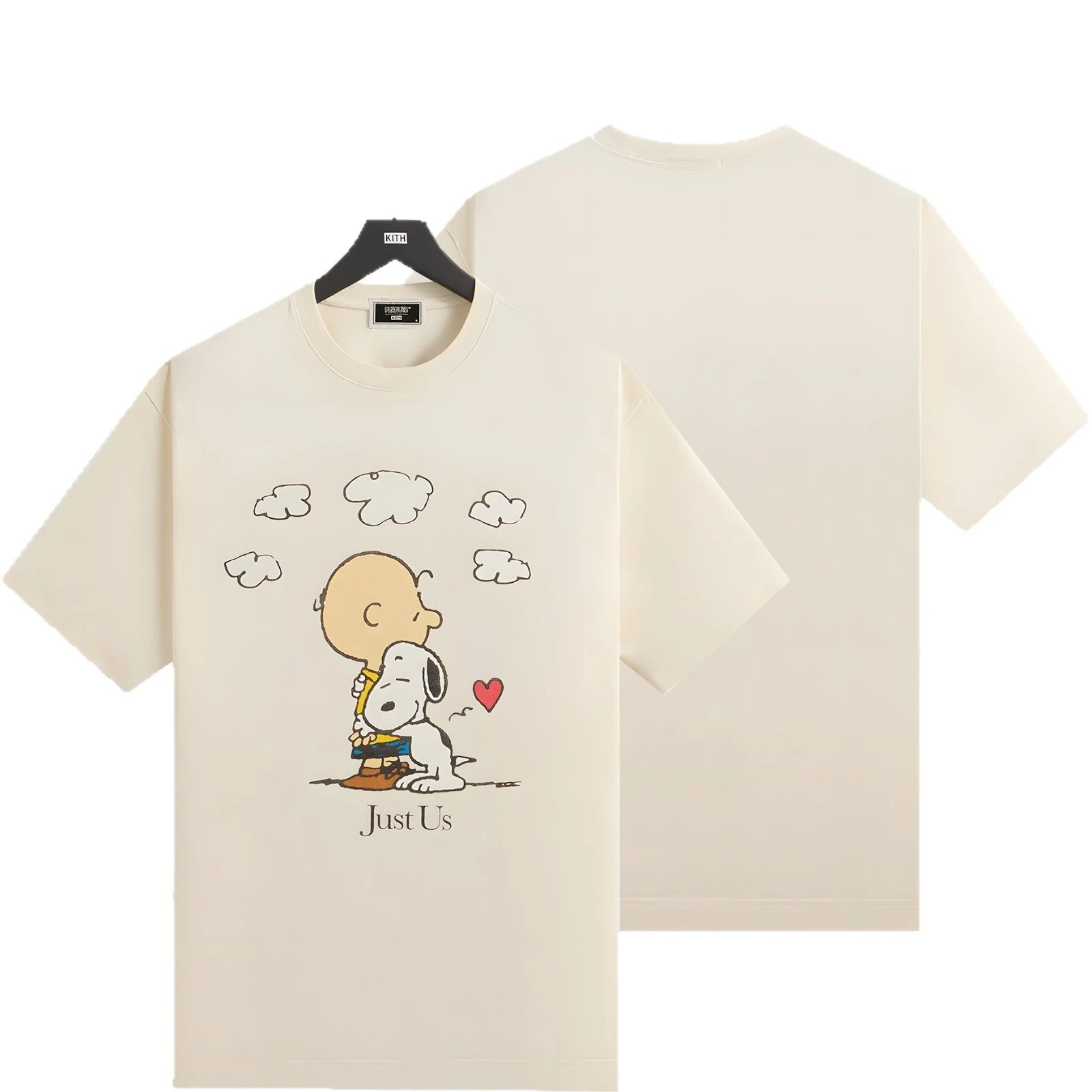 Kith x Peanuts Graphic Print Black Beige White Casual T-Shirt