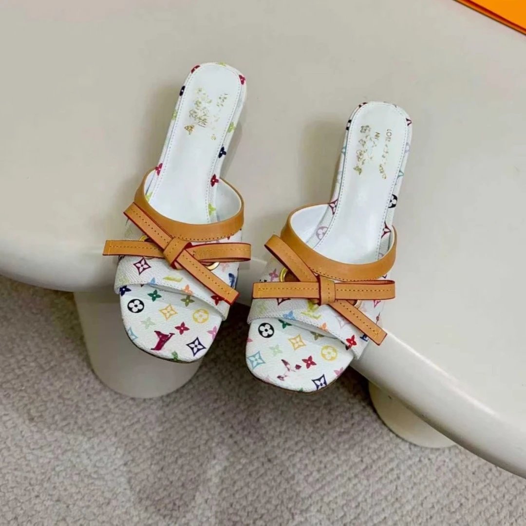 Louis Vuitton Multicolor Monogram Mule Sandals Slippers