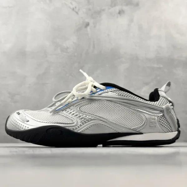 Design Mesh Running Sneakers Silver White Black Running Shoes - 1