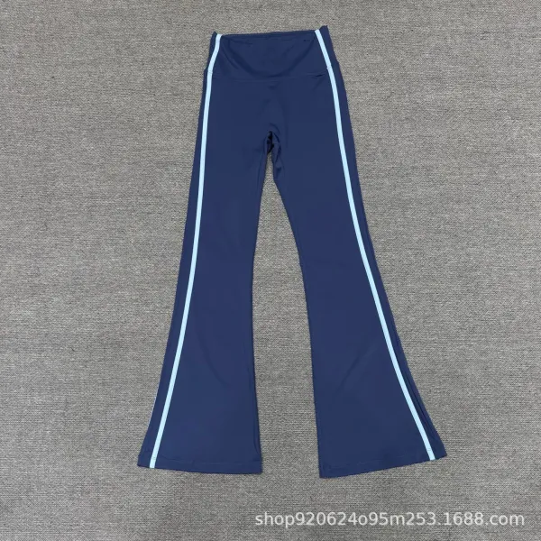 Alo Yoga Studio Line Gray with White Stripe Activewear Set - 12