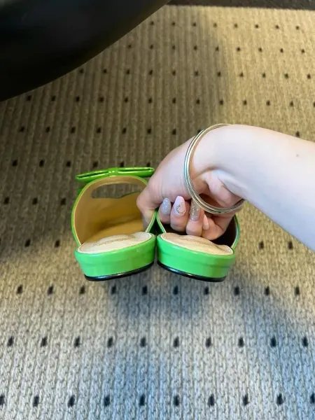 Design Black Bow-Embellished Square-Toe Mules Slippers - 8