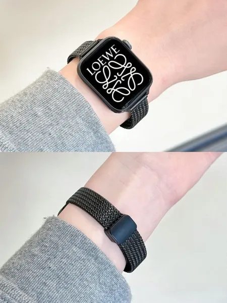 Loewe Anagram Smartwatch Band Silver Mesh Strap Watches - 13
