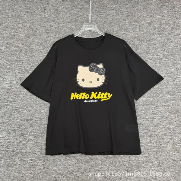 Hello Kitty Graphic Print White Oversized T-Shirt - 11
