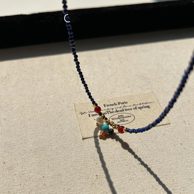 Design Beaded Choker Necklace Multicolor Jewelry - 8