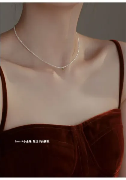 Design Double Strand Pearl Necklace White Jewelry - 10
