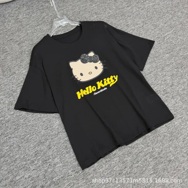 Hello Kitty Graphic Print White Oversized T-Shirt - 12