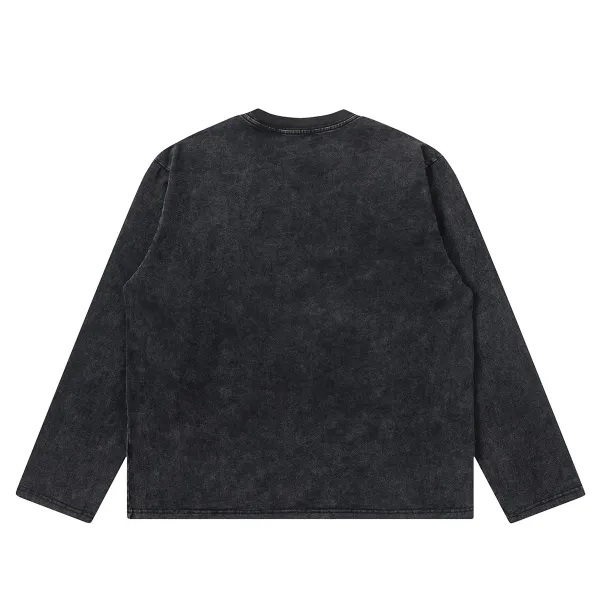 Design NOTSEXX Yin Yang Acid Wash Long Sleeve T-Shirt Black T-Shirts - 21