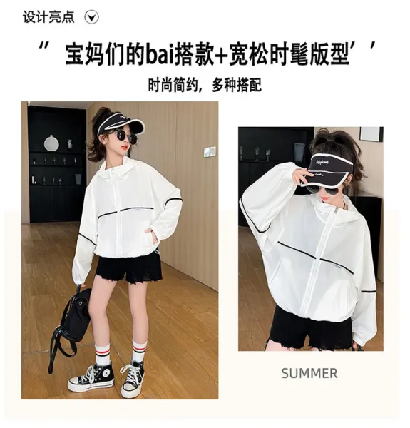 Design MINGDA LIG White Windbreaker Jacket Outerwear.windbreaker - 3