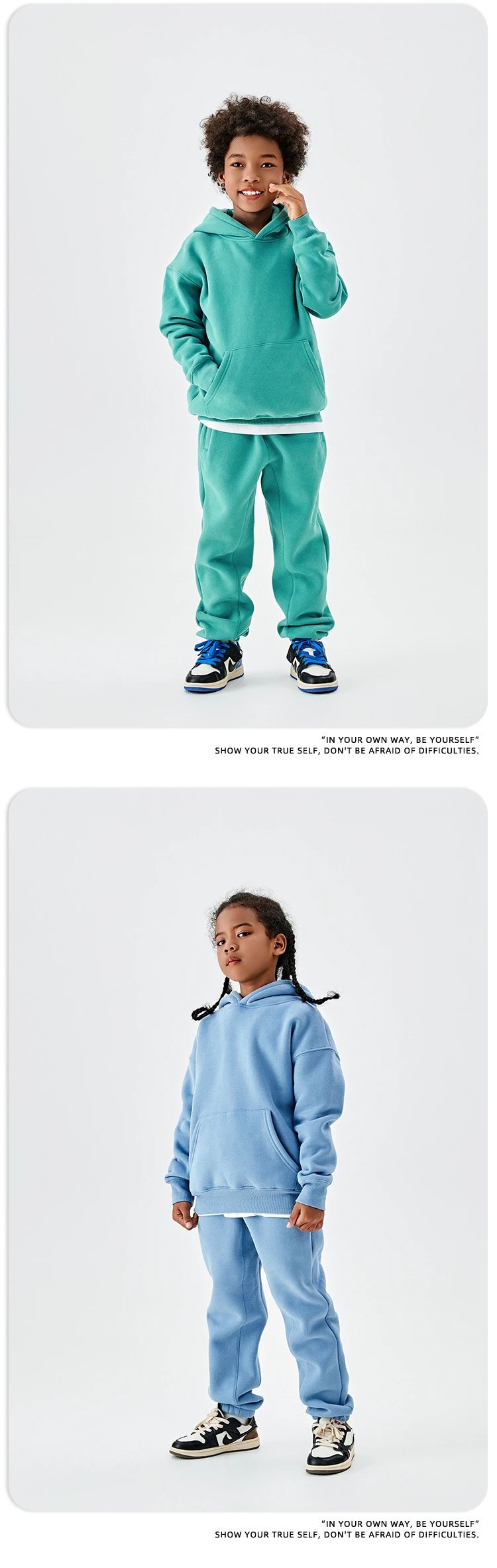 Essentials Oversized Hoodie and Sweatpants Set Yellow Kids - 21