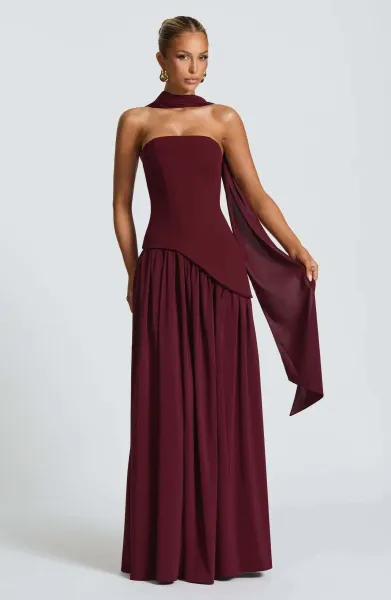 Design Olive Green Asymmetrical Halter Gown Dress.formal Dress - 38