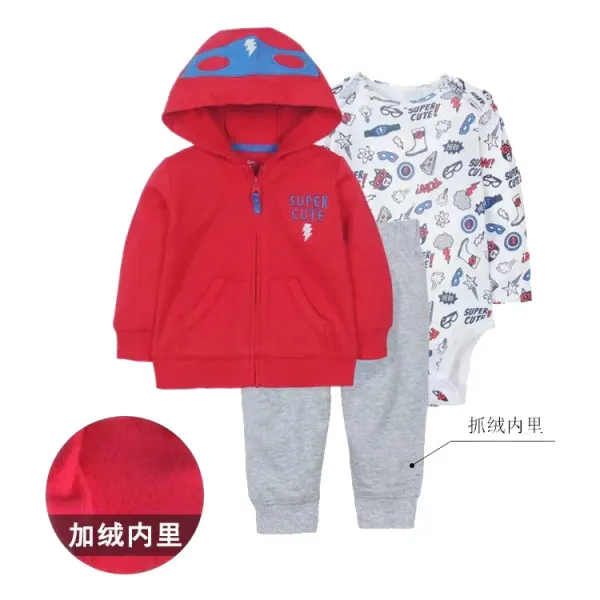 Design Carter's Tiny Ranger Explorer Set Burgundy / White / Denim Blue Baby Clothing Set Sets - 36