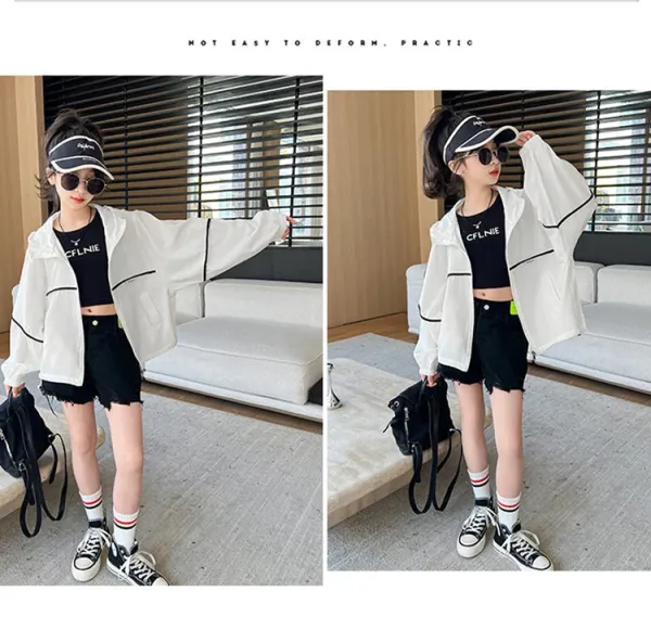 Design MINGDA LIG White Windbreaker Jacket Outerwear.windbreaker - 11