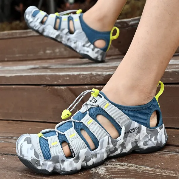 Design KEEN Newport H2 Camo Gray Blue Sandals - 1