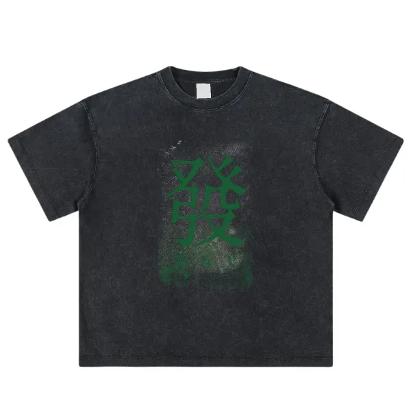 Design NOTGEXX Kanji Print Long Sleeve Tee Black T-Shirts - 18