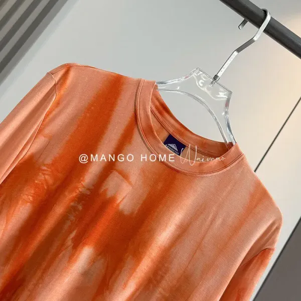 Design Clothing Warehouse Orange Tie-Dye Long Sleeve T-Shirt T-Shirts - 20
