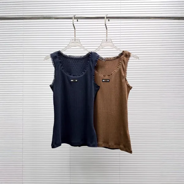 Design Cropped Knit Top Brown + White Ruffle Skirt Set - 9