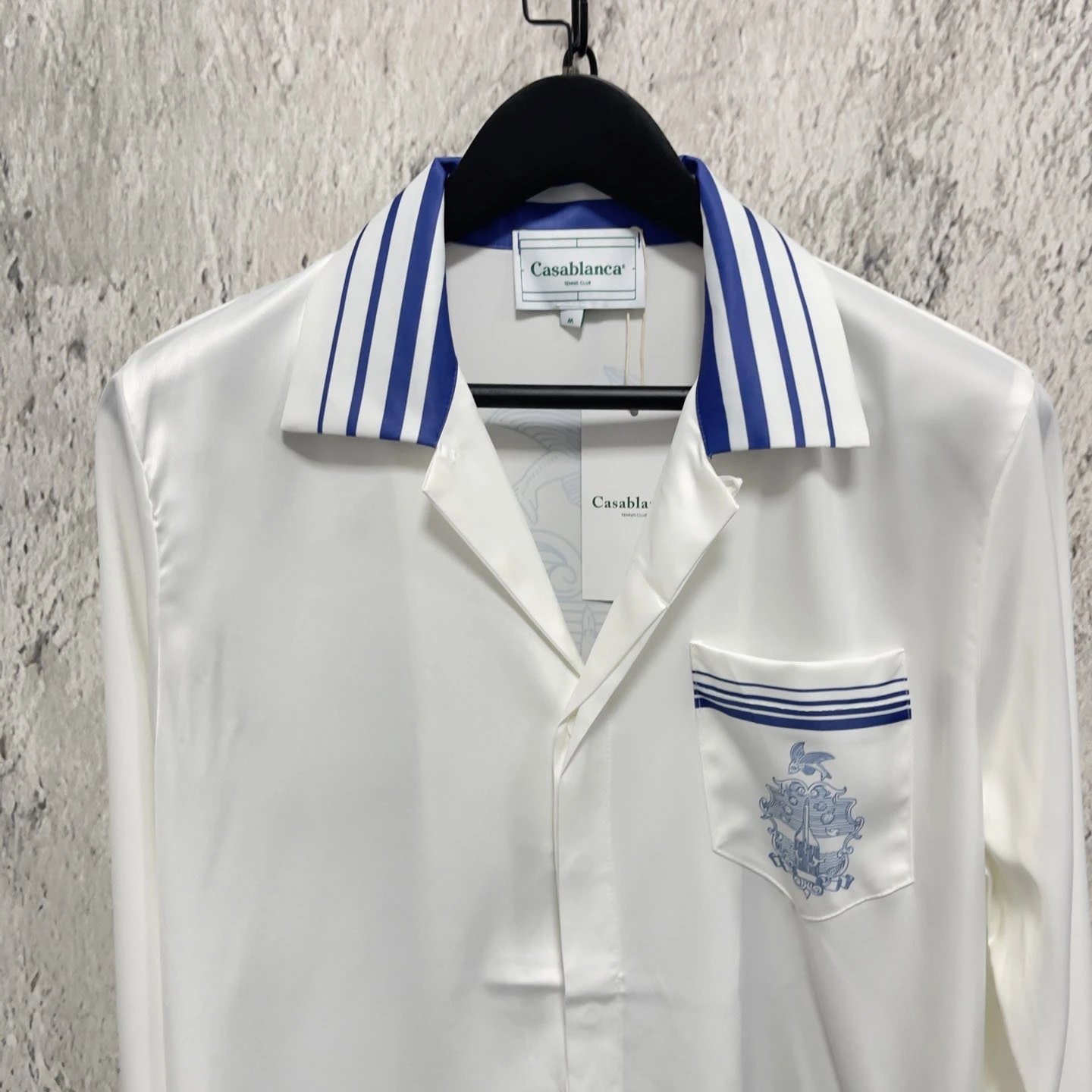 Casablanca White Nautical Stripe Collar Shirt