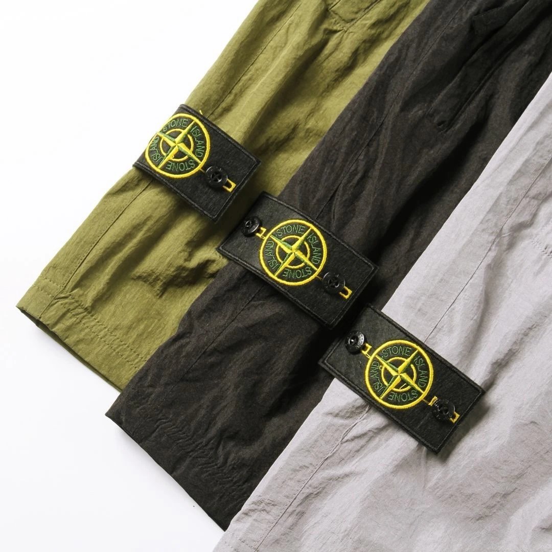 Stone Island Shadow Project Nylon Metal Shorts in Olive, Black, and Silver - 10