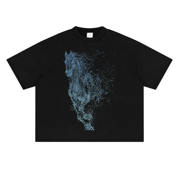 Design NOTSEXx Particle Wolf Long Sleeve T-Shirt Black T-Shirts - 20
