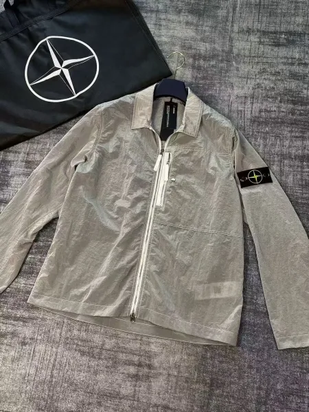 Stone Island Shadow Project Reflective Jacket Black and Silver Outerwear - 11