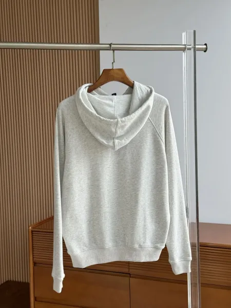 Valentino V Logo Crystal-Embellished Gray Hoodie - 7