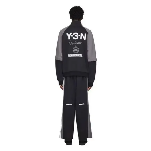 Adidas Y-3 x Neighborhood Track Jacket and Pants Black Gray Set Tracksuit - 10
