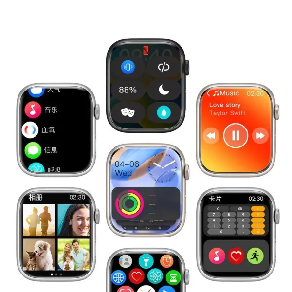 Apple Watch Series 9 White Sport Band Smartwatch Smartwatches - 5