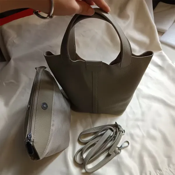 Design Mini Bucket Bag Beige Handbag - 4
