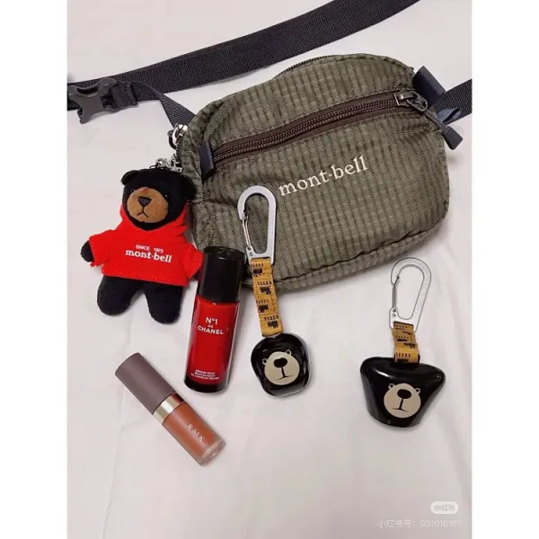 Design Mont-bell Bear Bell Keychain Black Accessories - 7