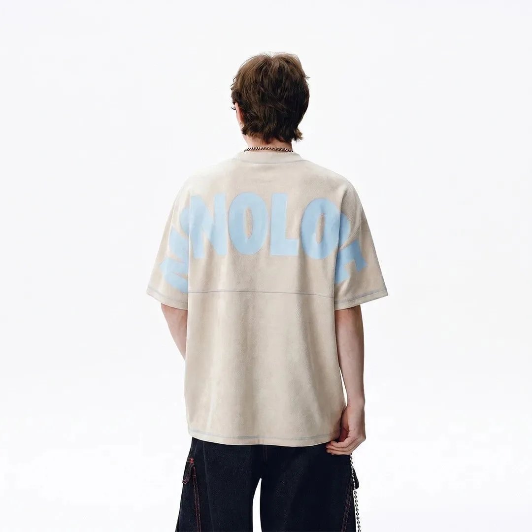 NOAH Logo Print Terry Cloth T-Shirt Beige - 5