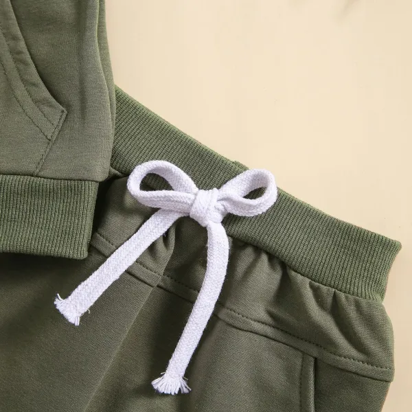 Design Beige Pocket Front Top and Drawstring Shorts Set - 19
