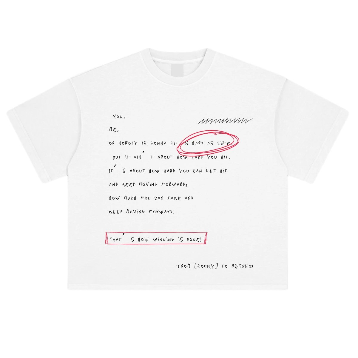 NOCTA x Rocky 'How Winning Is Done' White T-Shirt