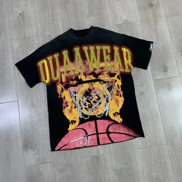 Design DUA A WEAR Basketball Graphic T-Shirt Black T-Shirts - 1