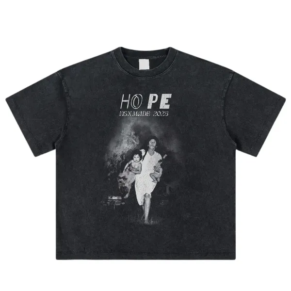 Design NSXMADE Hope 2025 Washed Black T-Shirt T-Shirts - 1