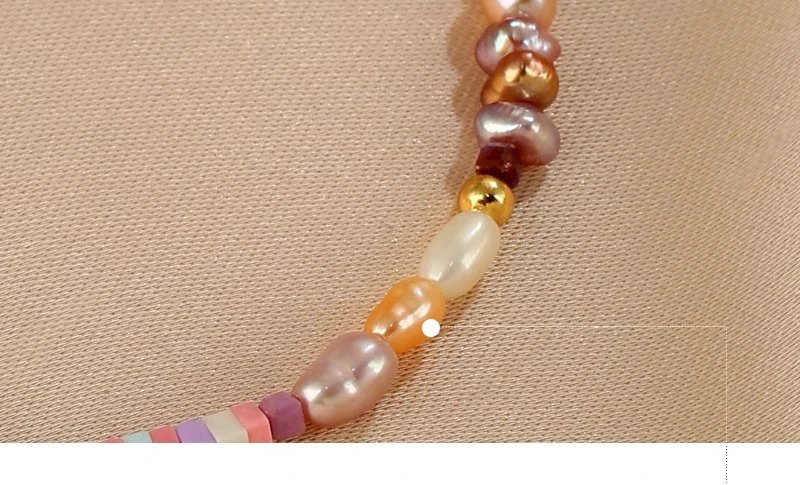 Design Multicolor Pearl and Ceramic Bead Bracelet with Gold-Tone Clasp Jewelry - 5
