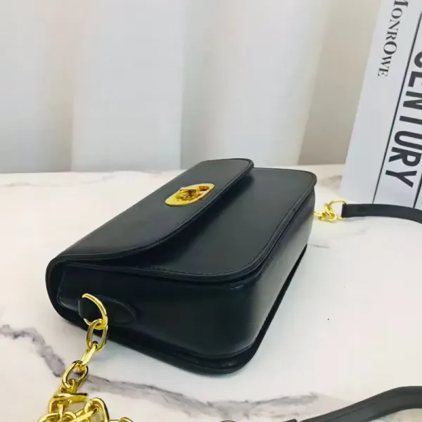 Dior Oblique Print Mini Chain Shoulder Bag Black - 8