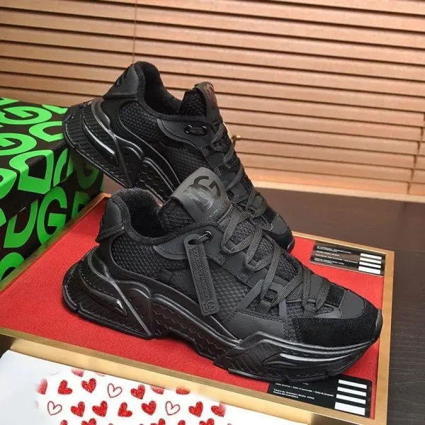 Dolce & Gabbana DG Biker Black Chunky Sneakers - 1