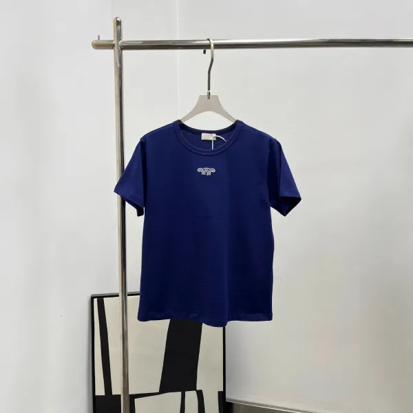 Design Minimalist Embroidered Logo Black T-Shirt Tops.t Shirts - 7