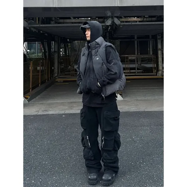Design Puffer Vest Multi-Color Layered Outerwear - 8