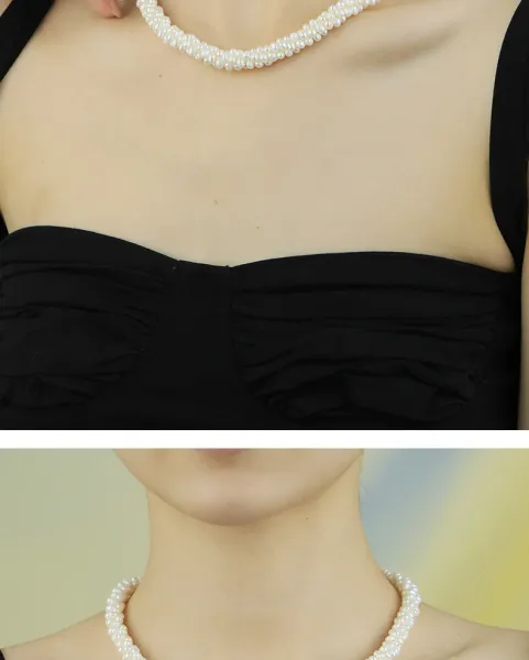 Design Handcrafted Baroque Pearl Braided Bracelet in Rose Gold Tone Jewelry - 10