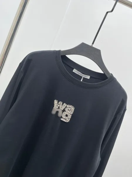 Alexander Wang Wa9 Embellished Black Long-Sleeve T-Shirt - 7