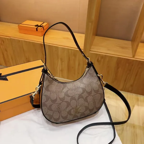 Design Hobo Bag White with Black Trim Shoulder Bag - 19